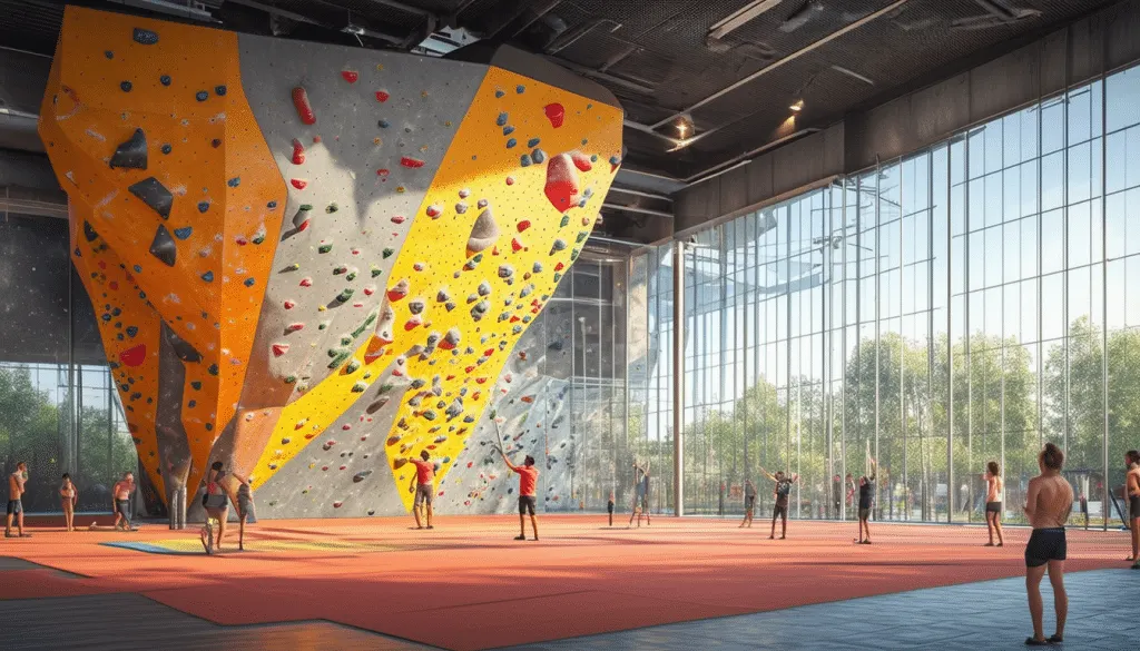 découvrez le tout nouveau mur d'escalade du palais des sports de veyrassi à montpellier, un ajout impressionnant qui promet de ravir les amateurs de grimpe. plongez dans une expérience sportive inédite au cœur de la ville et testez vos limites dans cet espace moderne et accueillant.