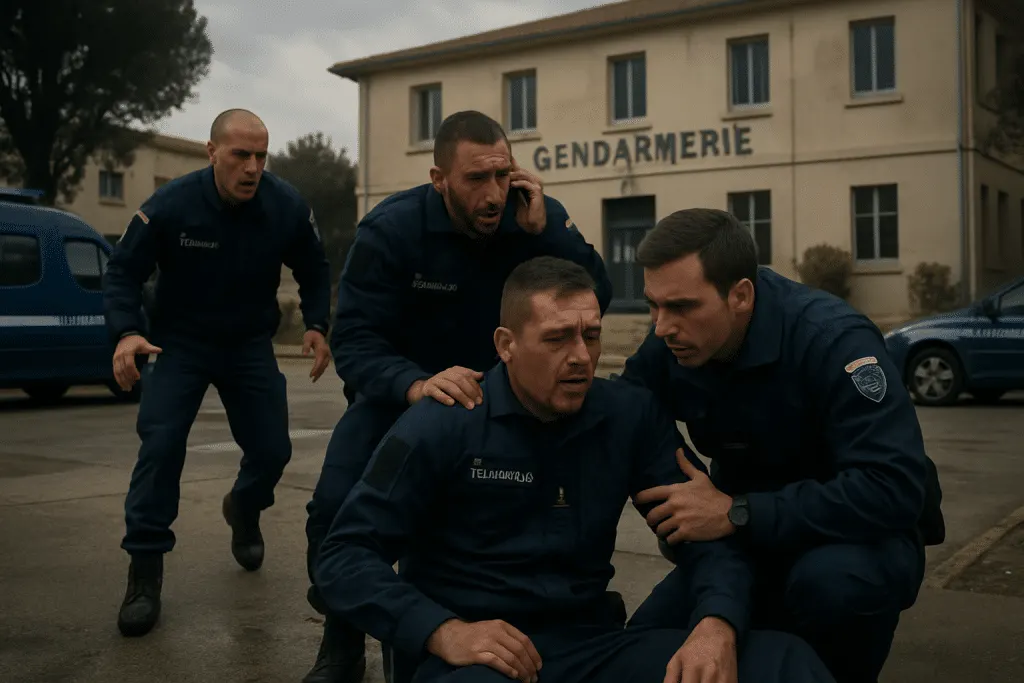 à montpellier, un militaire de la gendarmerie en détresse reçoit le soutien de ses camarades après une tentative de suicide dans sa caserne, mettant en lumière l'importance de la solidarité et du soutien dans les forces armées.