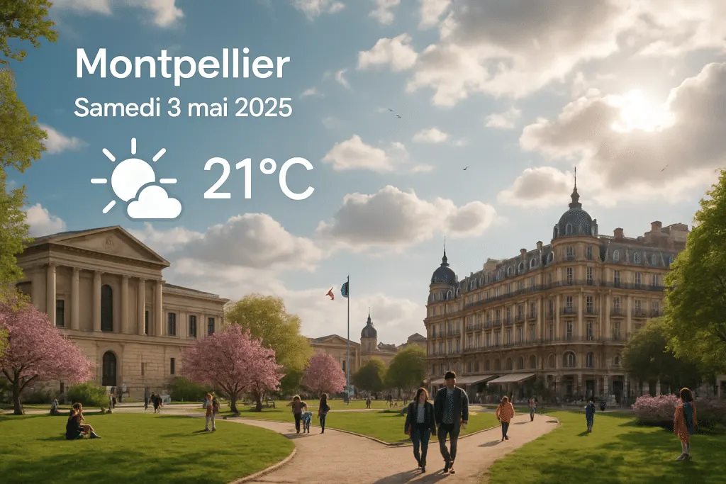 découvrez les prévisions météo détaillées pour montpellier et ses alentours le samedi 3 mai 2025. soyez prêt pour la journée avec toutes les informations sur les températures, les précipitations et le temps prévu.
