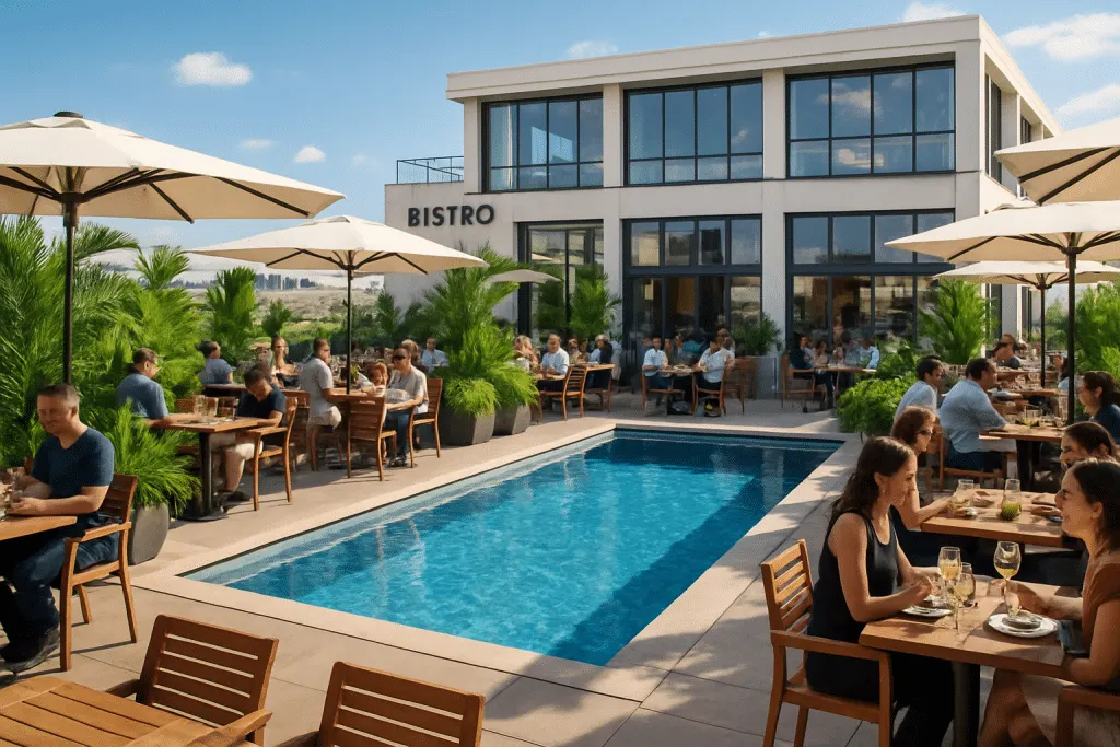 découvrez notre bistro moderne à montpellier, où une terrasse sur le toit et une piscine vous attendent. profitez d'une cuisine raffinée et d'une ambiance conviviale tout en admirant une vue imprenable sur la ville.