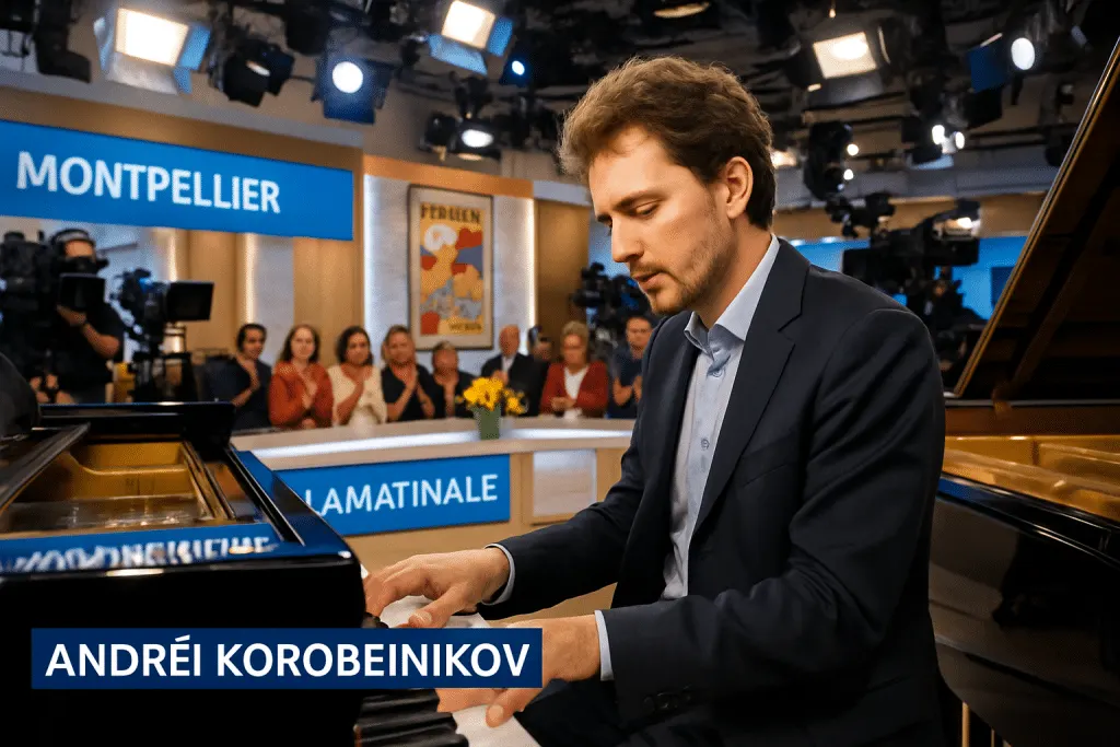 rejoignez-nous en direct de montpellier pour la matinale animée par le talentueux pianiste andreï korobeinikov. une occasion unique de plonger dans l'univers musical captivant d'un artiste exceptionnel et de vivre des performances envoûtantes.