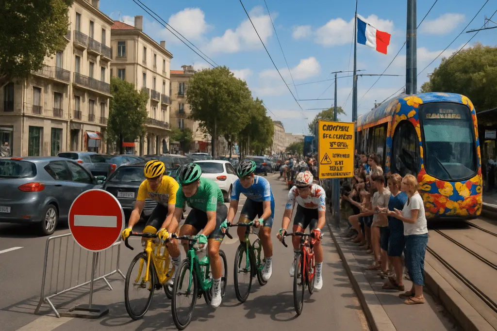 découvrez l'impact du tour de france à montpellier avec des informations sur les restrictions de circulation et les modifications des lignes de tram ce lundi et mardi. restez informé pour mieux planifier vos déplacements.