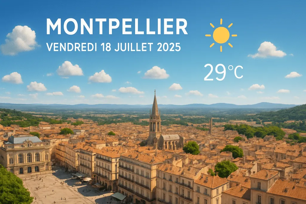 découvrez les prévisions météorologiques détaillées pour montpellier et ses environs pour le vendredi 18 juillet 2025. restez informé des conditions climatiques, des températures, et des éventuelles alertes pour planifier votre journée en toute sérénité.