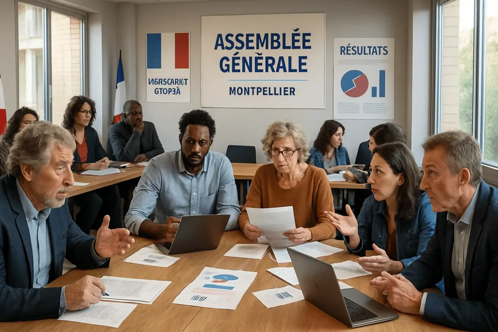 plongez au cœur d'une assemblée générale à montpellier où participants débattent et tentent de mettre un frein à tout. découvrez les enjeux, témoignages et moments forts de cette rencontre citoyenne.