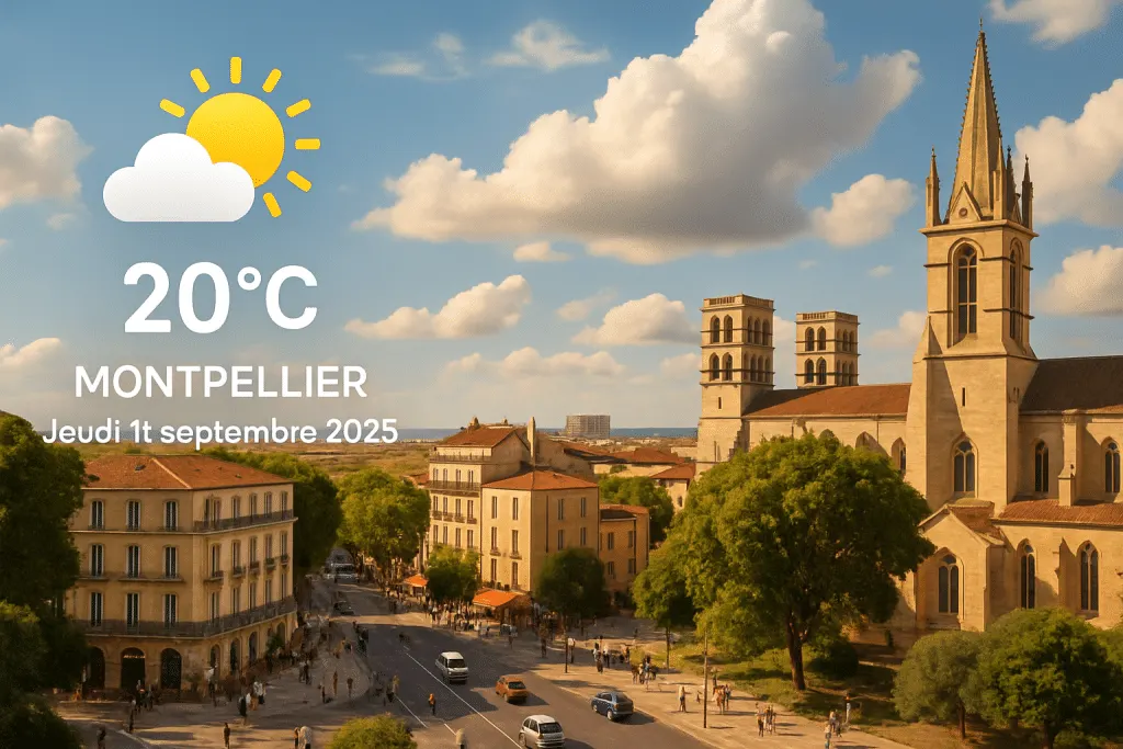 découvrez les prévisions météorologiques détaillées pour montpellier et ses environs, ce jeudi 11 septembre 2025 : températures, soleil, pluie et conseils pour bien préparer votre journée.