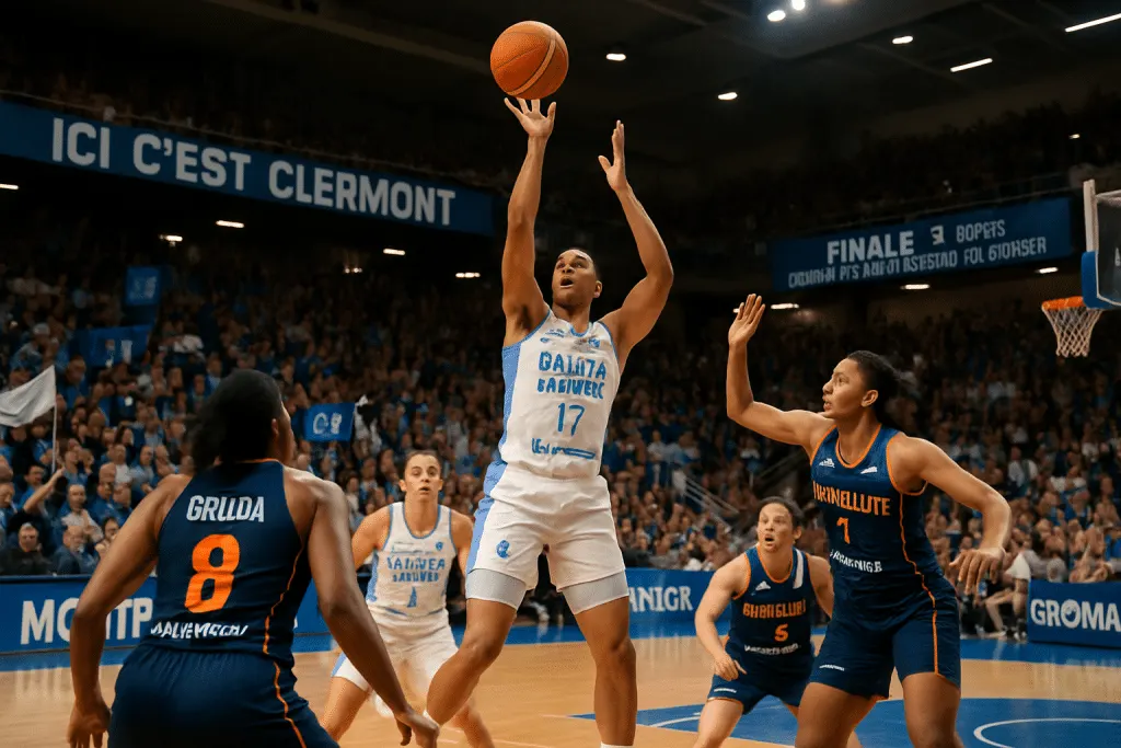 assistez à la finale électrisante du 3e trophée christelle doumergue-le guiader opposant basket landes à montpellier à clermont. un match intense à ne pas manquer entre deux grandes équipes du basketball féminin !