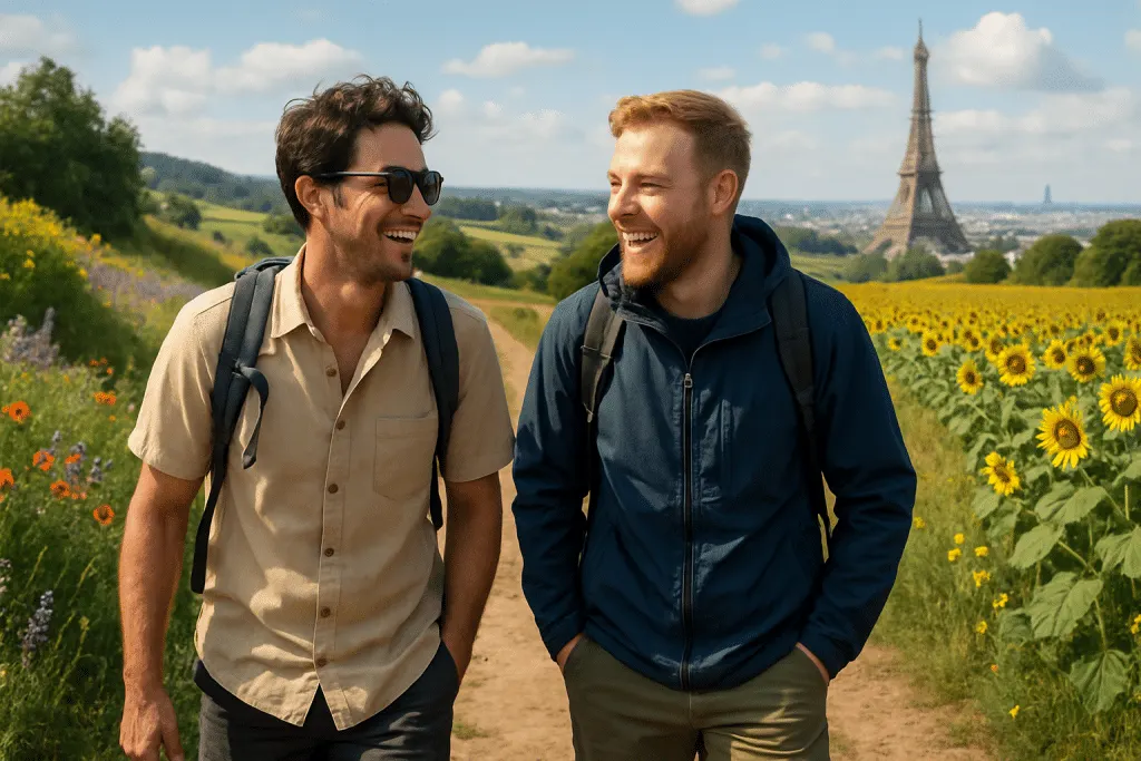 découvrez le formidable voyage à pied de byilhan et nico, partis de montpellier jusqu'à paris ! suivez leur aventure humaine et leurs rencontres marquantes dans ce reportage exclusif sur tmc.