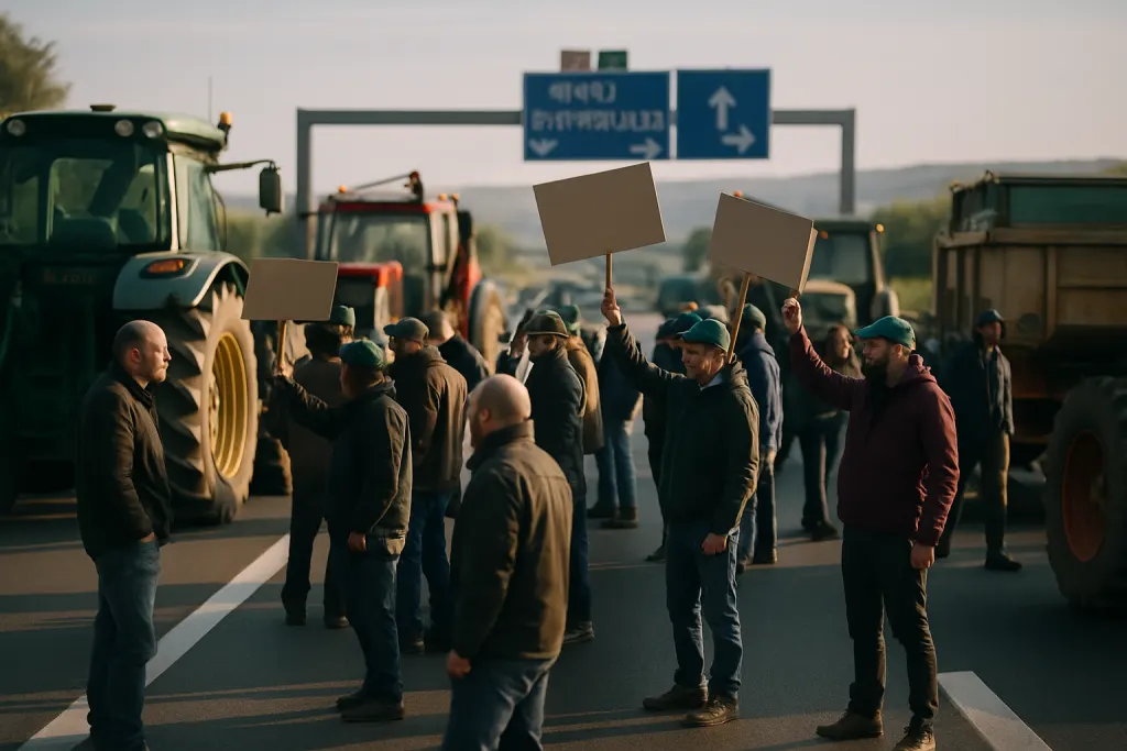 ce lundi matin, des agriculteurs en colère bloquent l'a9 et l'a709 entre nîmes et montpellier, perturbant la circulation et exprimant leurs revendications.