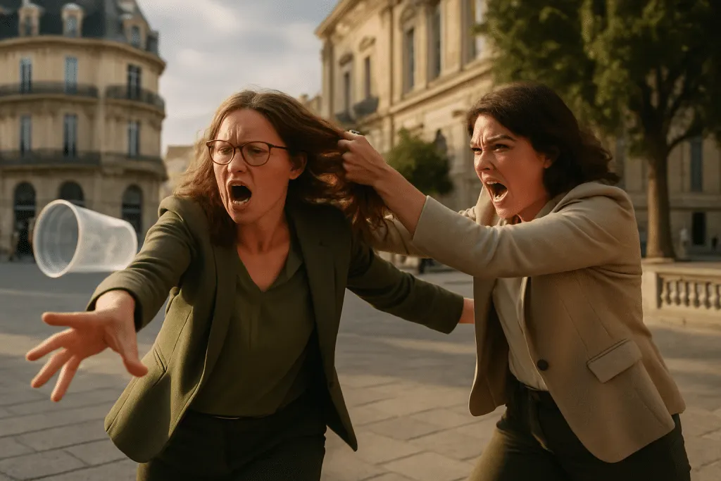 un conflit inattendu à montpellier oppose deux élues écologistes dans une altercation physique mêlant jet de gobelet et tirage de cheveux, suscitant étonnement et débats.