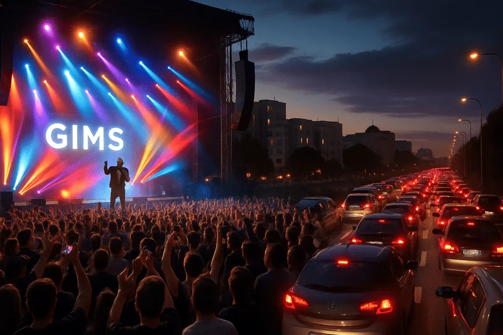 assistez aux concerts de gims à montpellier mardi et mercredi. préparez-vous à des embouteillages sur l’a709 dès 17h, planifiez votre trajet en conséquence.
