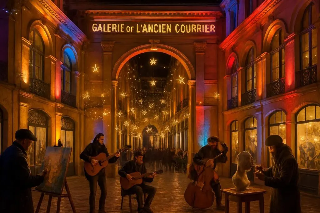découvrez la galerie de l’ancien courrier à montpellier qui s’illumine pour les fêtes avec une constellation d’artistes, mêlant créations contemporaines et ambiance festive.