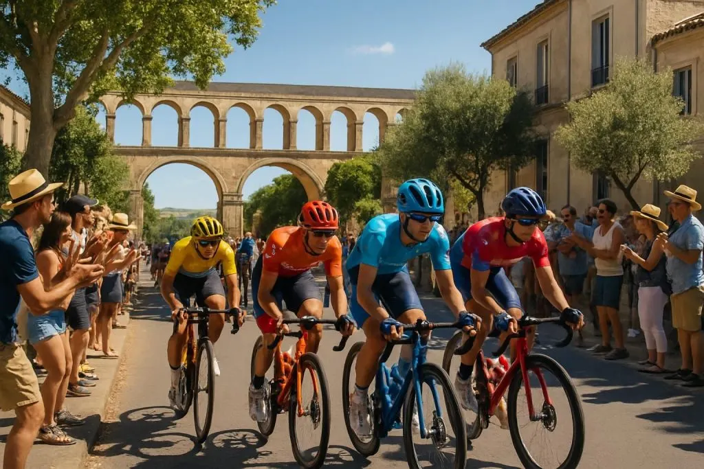 montpellier organise un critérium estival aux arceaux pour compenser l'absence du tour de france, offrant aux fans de cyclisme un événement local inédit et dynamique.