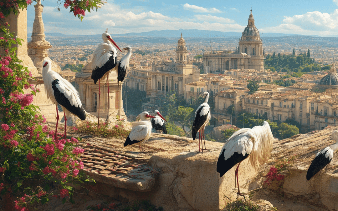 découvrez comment une colonie de cigognes a élu domicile sur le toit d'une église à montpellier, un phénomène étonnant qui attire l'attention des habitants et des amoureux de la nature. plongez dans cette histoire fascinante d'adaptation et de cohabitation entre la faune et l'environnement urbain.