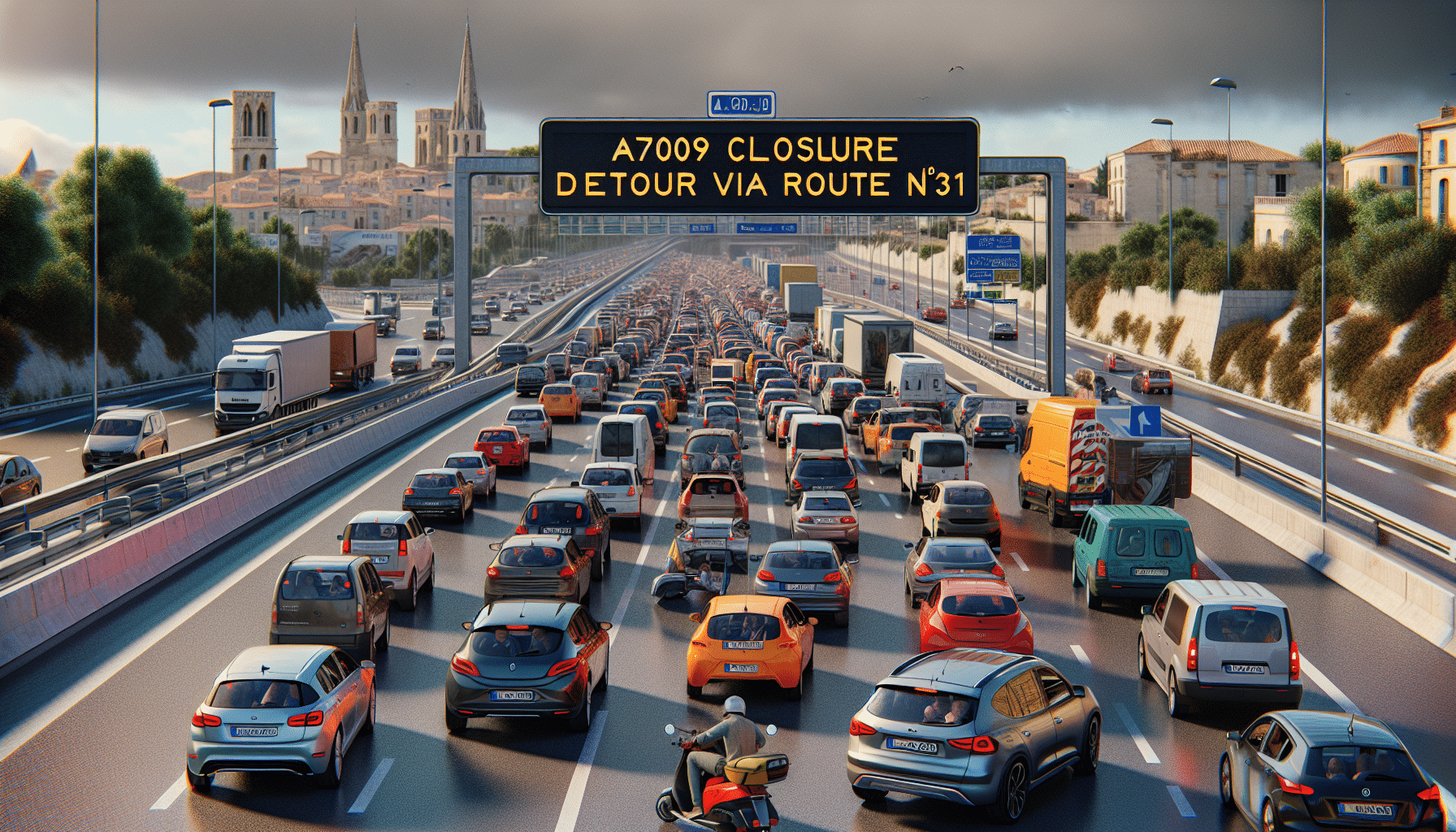 Cierre de la autopista A709 en Montpellier-Ouest: información sobre el n°31