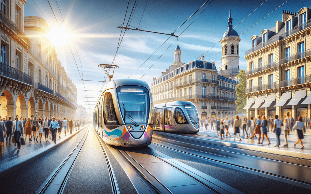 découvrez l'inauguration de la première rame de tram de la ligne 5 à montpellier. un nouveau symbole de l'innovation et de la mobilité durable au cœur de la ville.
