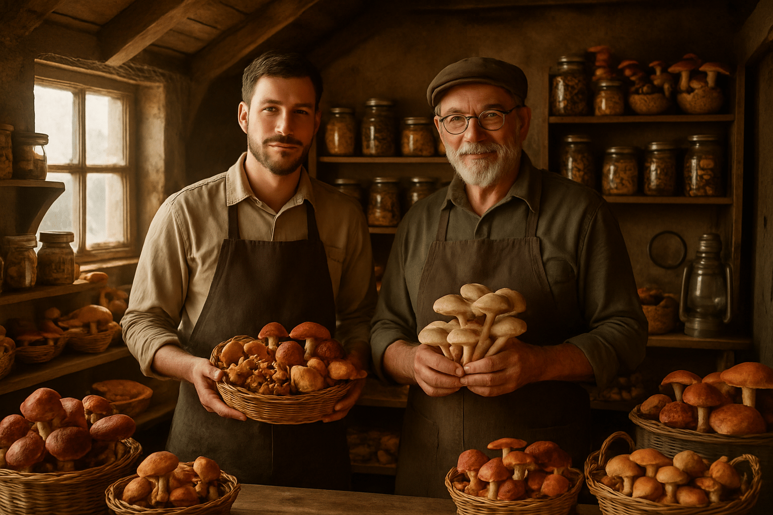 Discover the rare mushrooms cultivated by Bastien and Bruno at Grenier de la Mosson in Montpellier