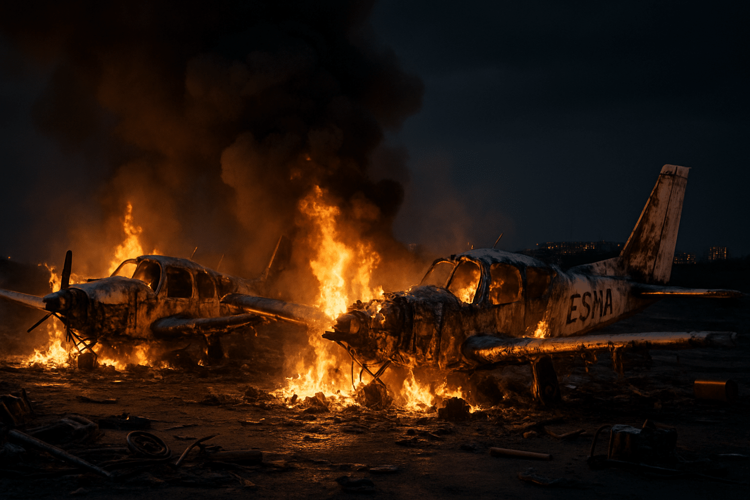 ESMA planes near Montpellier burned to ashes by arson