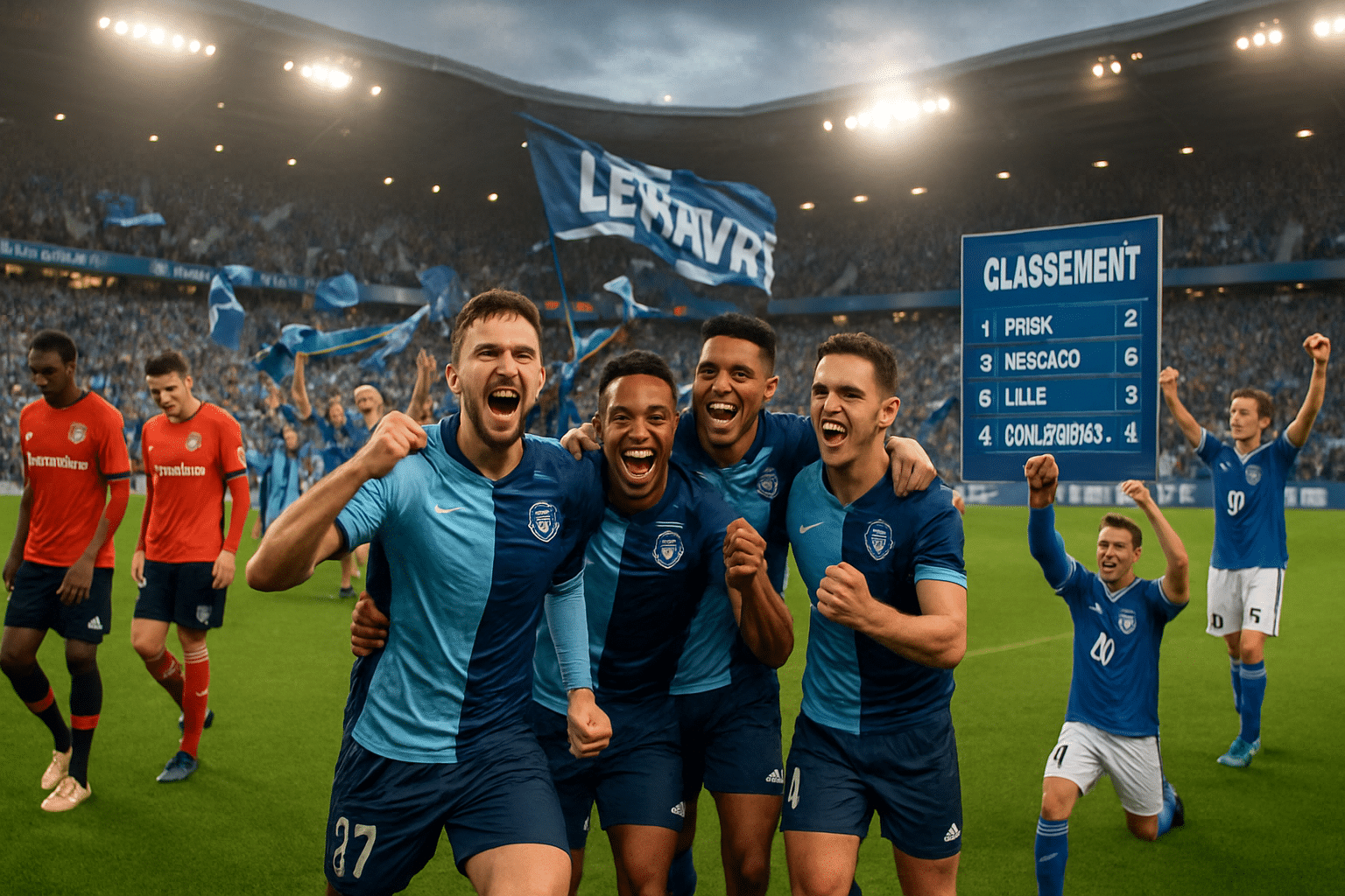 Le Havre leaves the relegation zone, Strasbourg takes 4th position, while Rennes is beaten by Auxerre