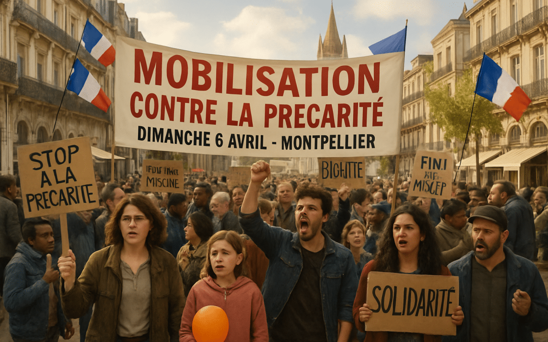 rejoignez la mobilisation contre la précarité ce dimanche 6 avril à montpellier et à travers la france. un ultime affrontement pour défendre les droits des plus vulnérables face à la zfe. ensemble, agissons pour un avenir plus juste et solidaire.