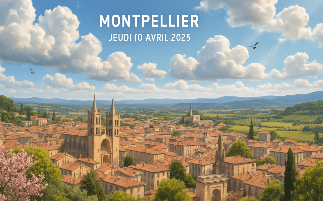 découvrez les prévisions météorologiques détaillées pour montpellier et ses environs le jeudi 10 avril 2025. restez informé sur les conditions climatiques, les températures, et les prévisions de pluie pour planifier votre journée au mieux.
