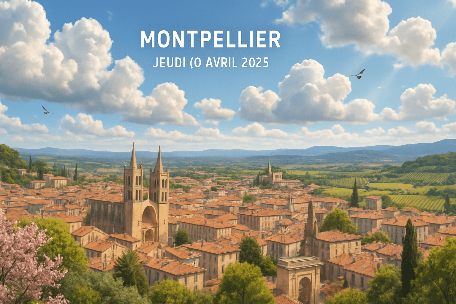 Weather forecast for Montpellier and surrounding areas on Thursday, April 10, 2025