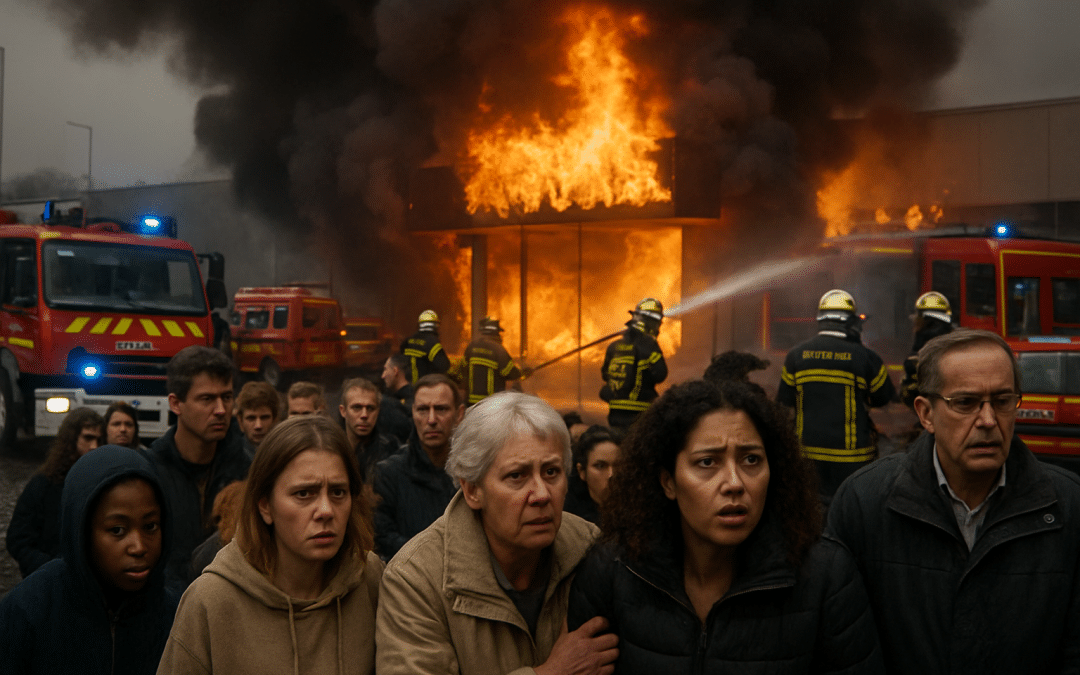 en raison d'un incendie survenu dans un magasin, quatre cents personnes ont été évacuées du polygone à montpellier. les secours sont actuellement en intervention sur les lieux pour assurer la sécurité de tous.