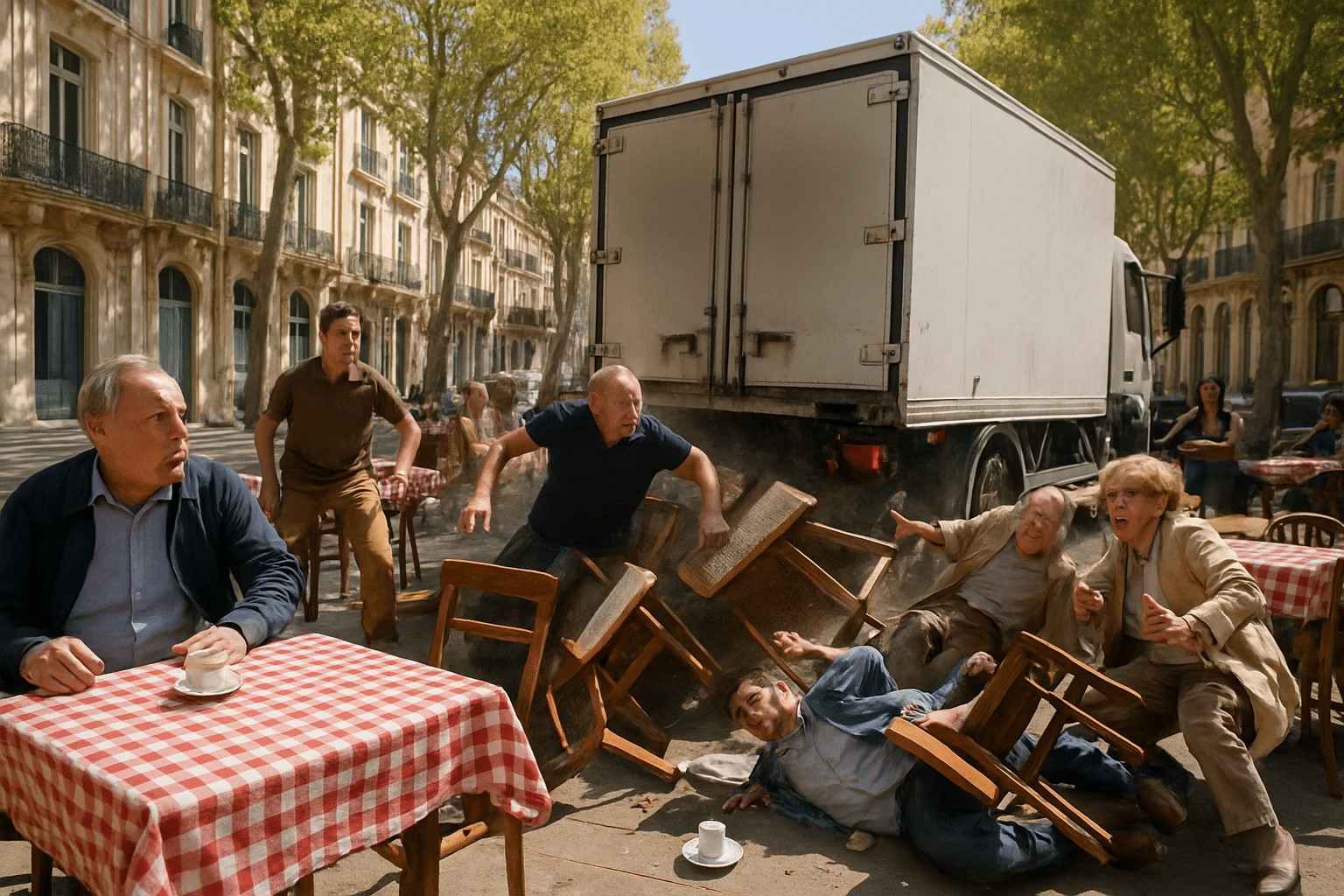Tragic accident in Montpellier: truck knocks down four people sitting at a table on a terrace