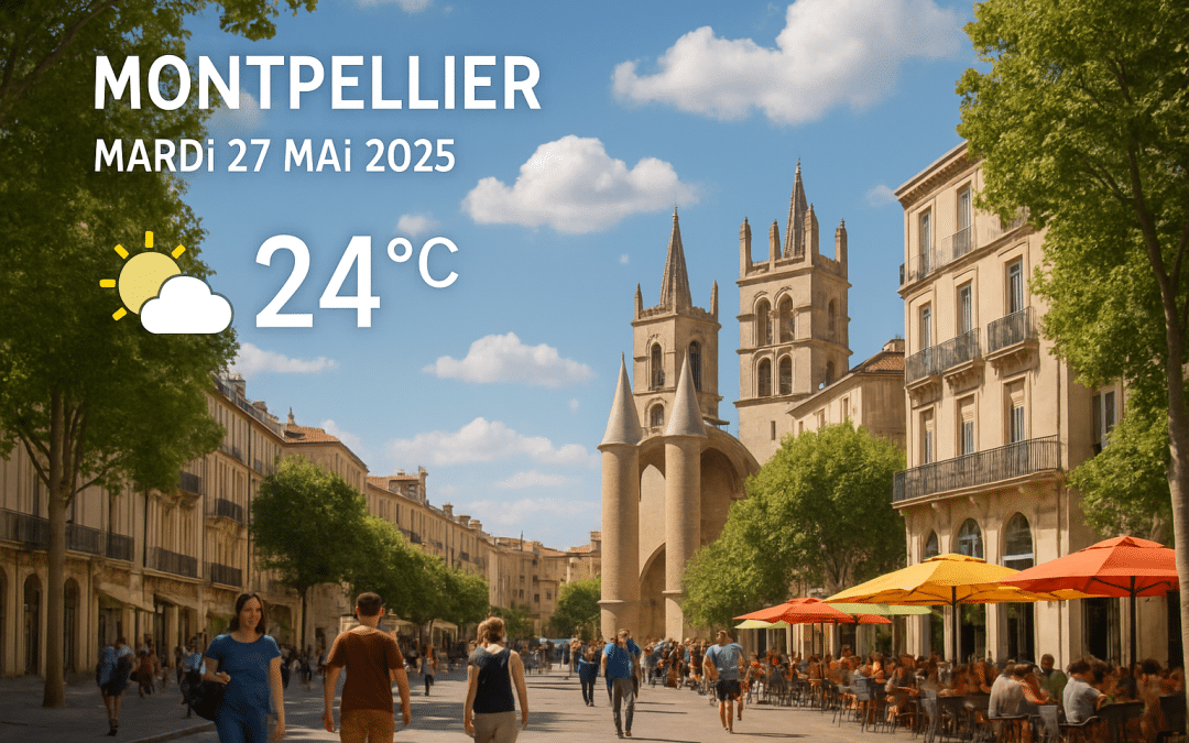 découvrez les prévisions météo détaillées pour montpellier et ses alentours le mardi 27 mai 2025. informez-vous sur les températures, les conditions climatiques et les éventuels phénomènes météorologiques attendus pour planifier votre journée.