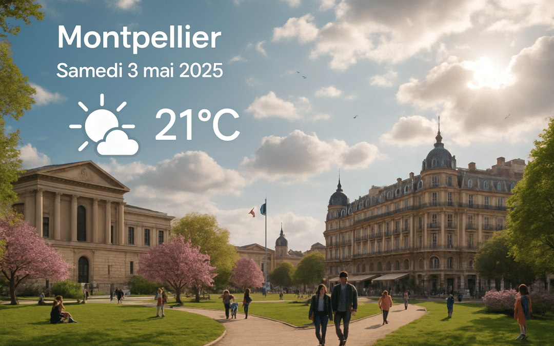 découvrez les prévisions météo détaillées pour montpellier et ses alentours le samedi 3 mai 2025. soyez prêt pour la journée avec toutes les informations sur les températures, les précipitations et le temps prévu.