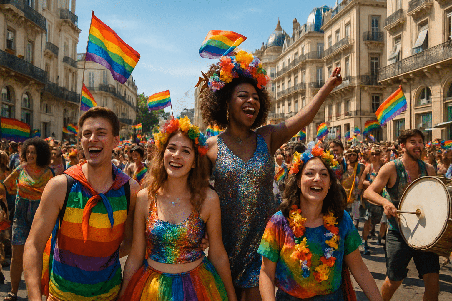 Montpellier célèbre la fierté LGBTQ+ avec une parade haute en couleurs