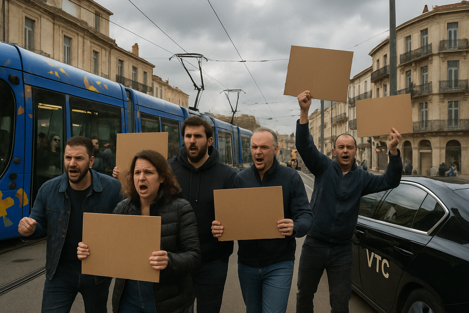 Perturbations à Montpellier : des manifestations de VTC impactent les lignes de tramway ce jeudi matin