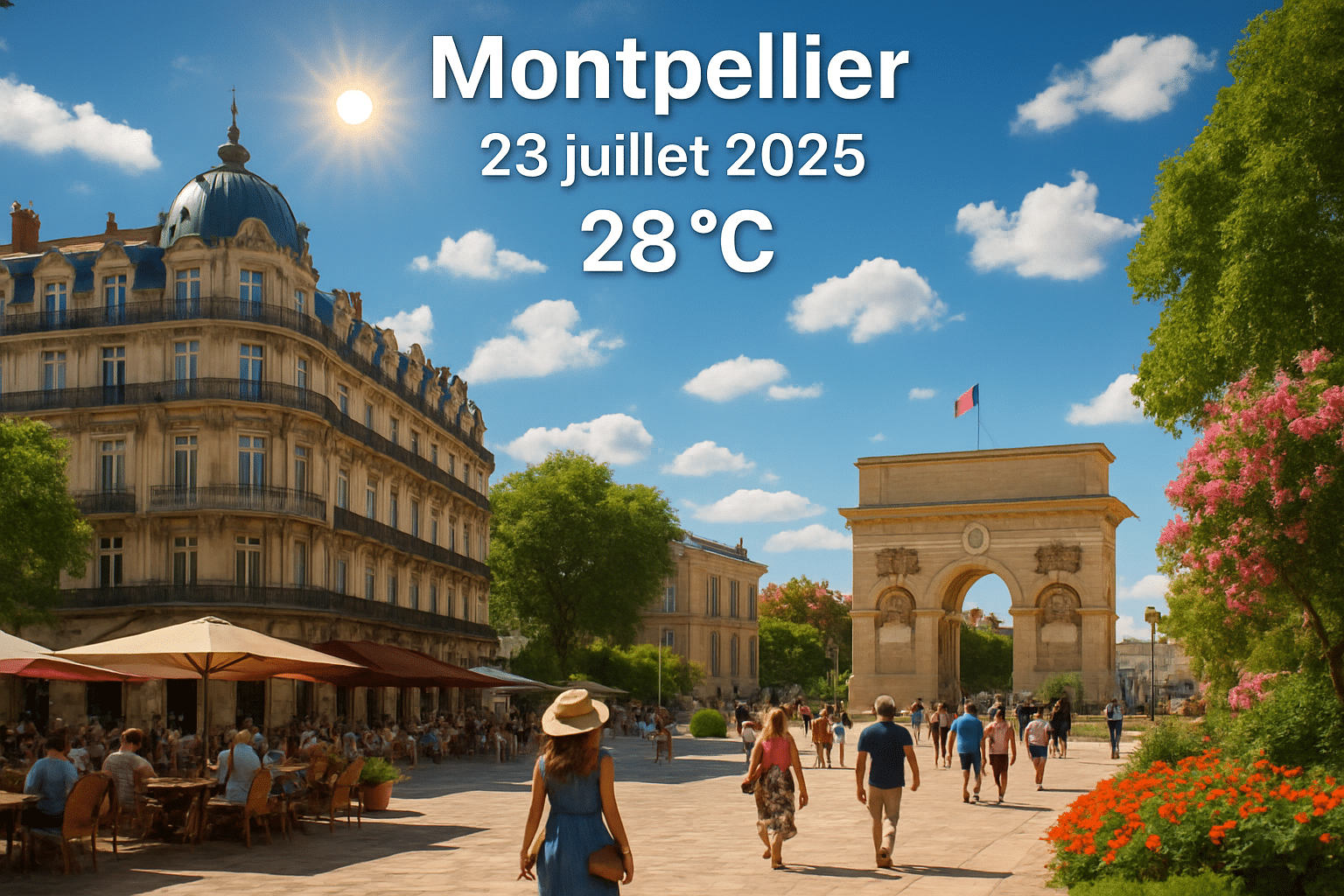 Météo annoncée à Montpellier pour le 23 juillet 2025 : prévisions et tendances