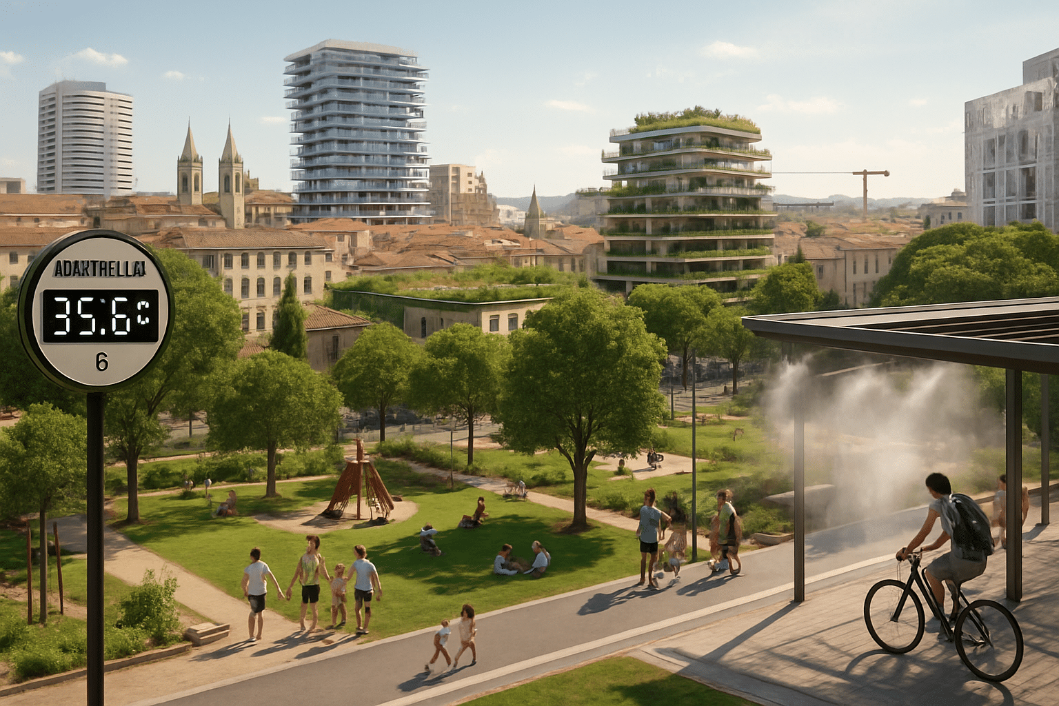 Informe: Montpellier experimenta cambios rápidos ante los desafíos de la isla de calor