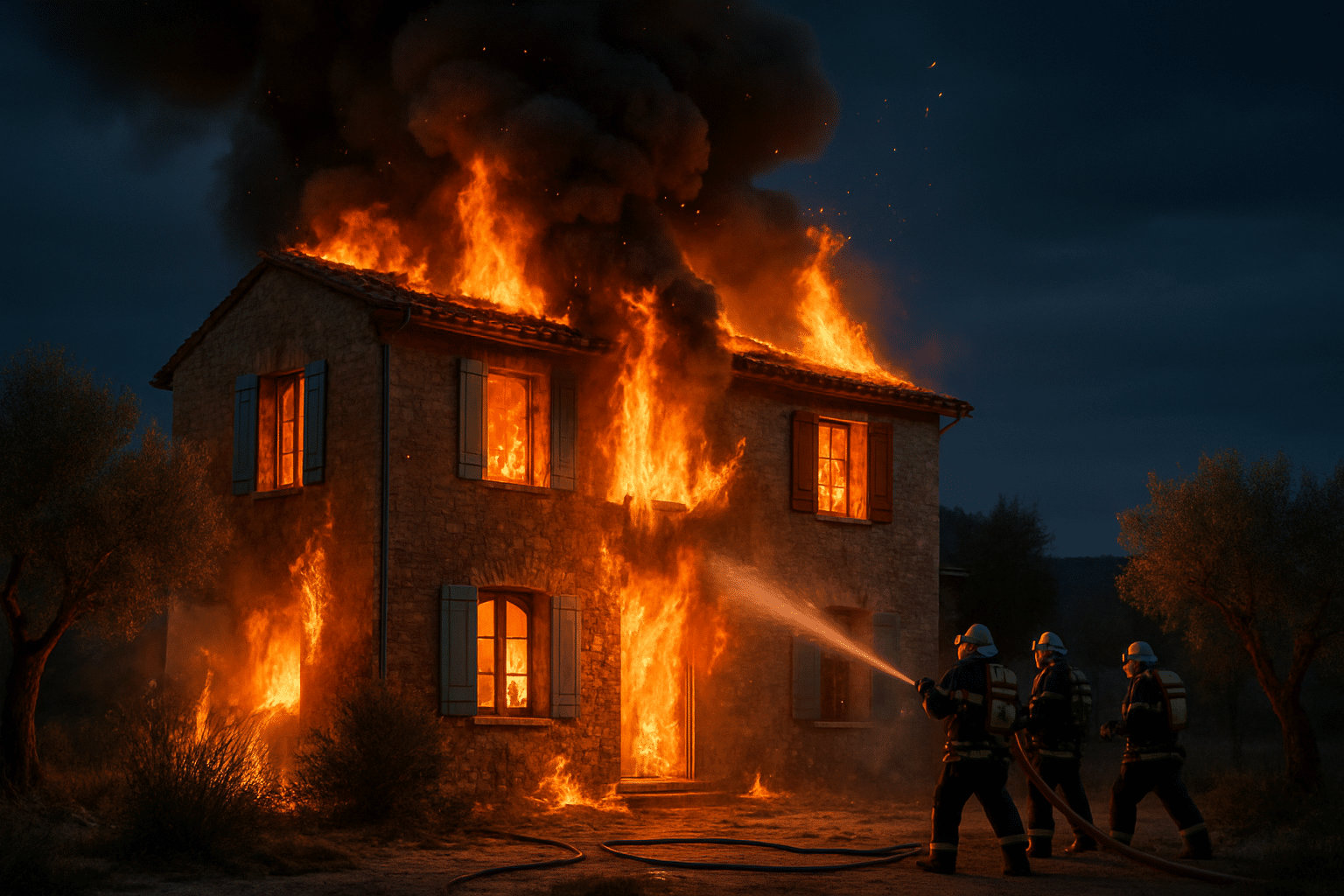 Une maison prend feu près de Montpellier en raison d’un problème électrique