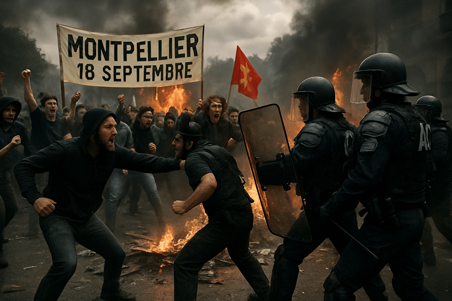 Montpellier: Clashes and violent incidents during the September 18 demonstration