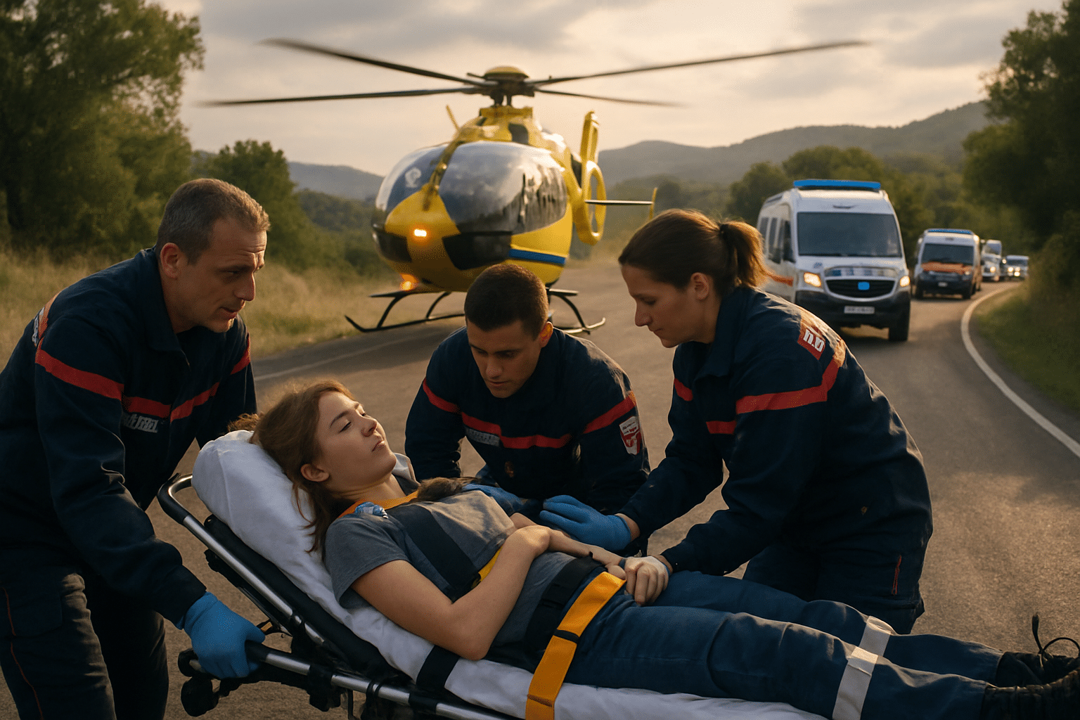Hérault: serious accident on the departmental road, a teenager evacuated by helicopter to the Montpellier University Hospital