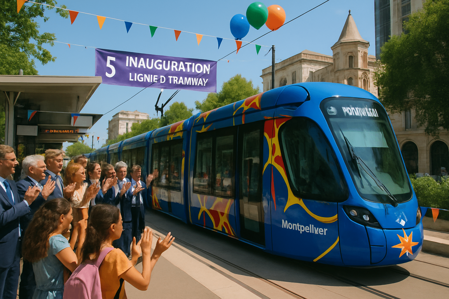 Inauguración de la línea 5 del tranvía: una nueva era para la red de transporte público de Montpellier.