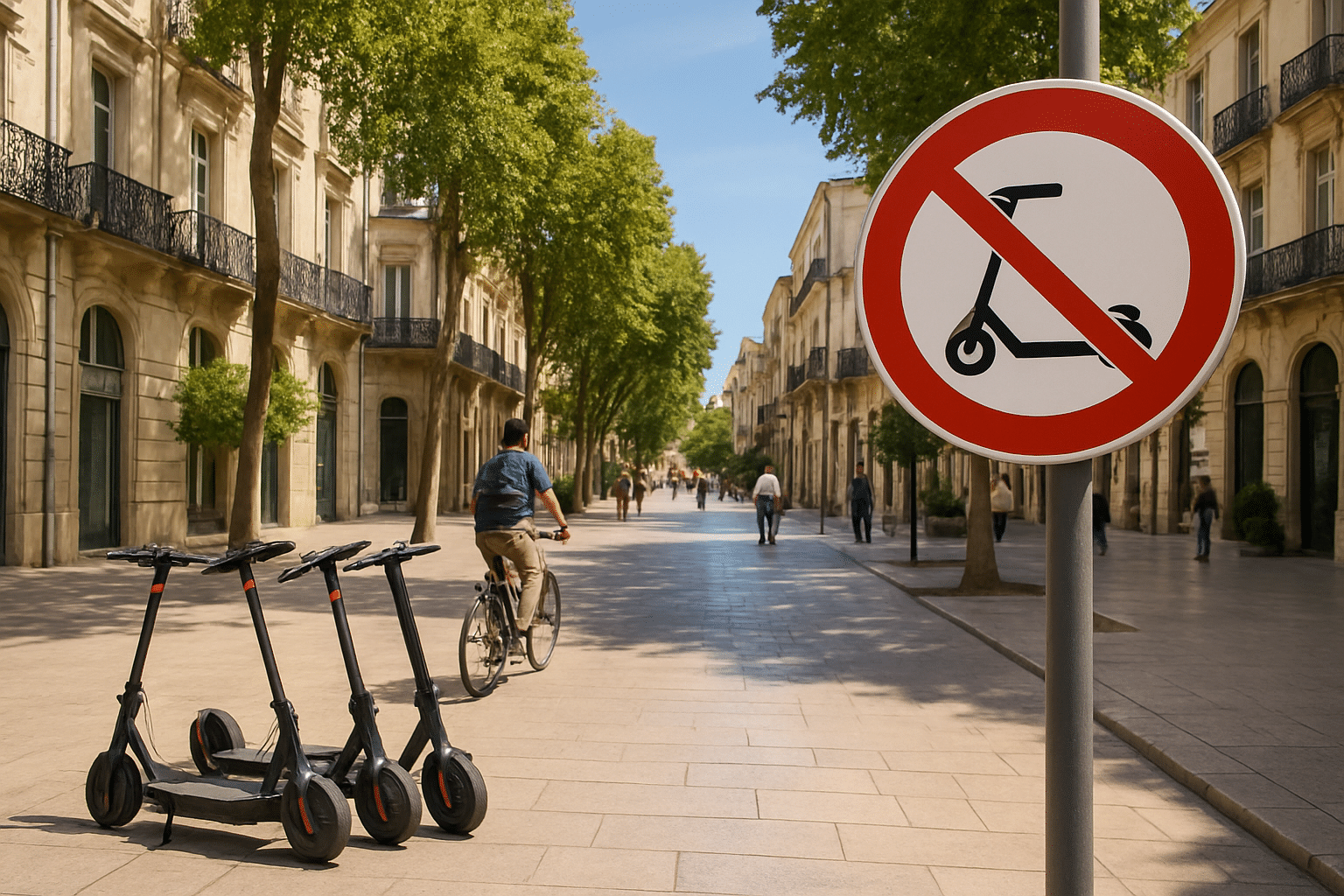 Montpellier restricts access for electric scooters in the city center
