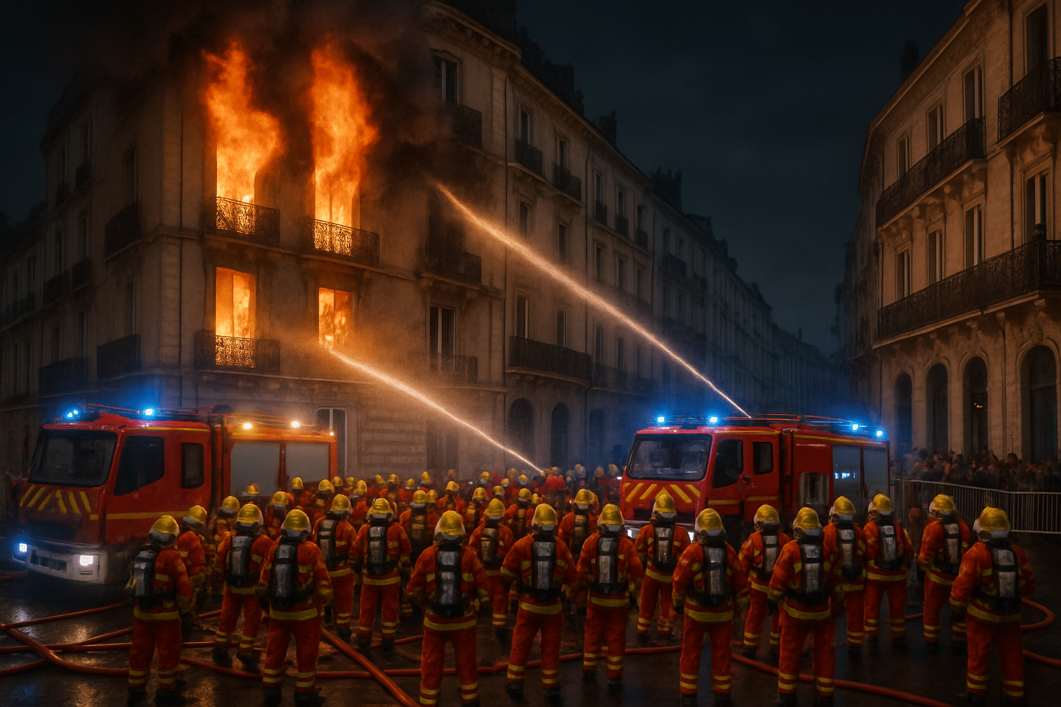 Montpellier: A fire ravages an apartment in the Beaux-Arts district, mobilizing 60 firefighters to control the blaze