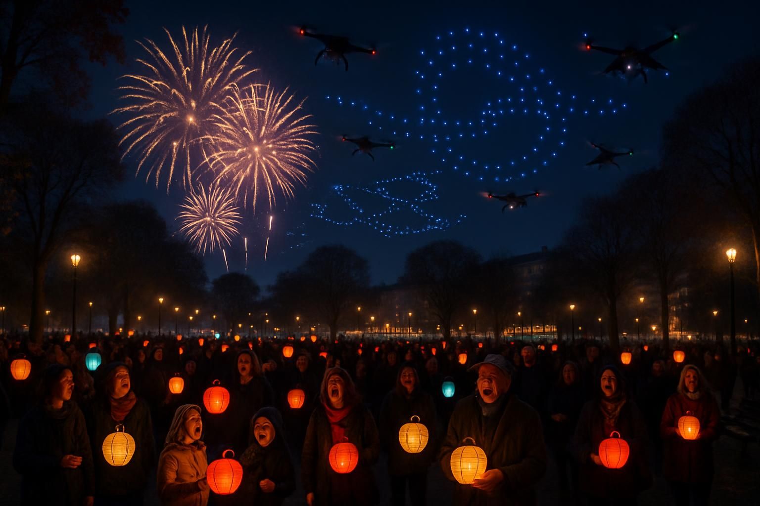 Montpellier este domingo 28 de diciembre: Baile de los Faroles, fuegos artificiales y Juego de Drones en el programa para iluminar tu salida.