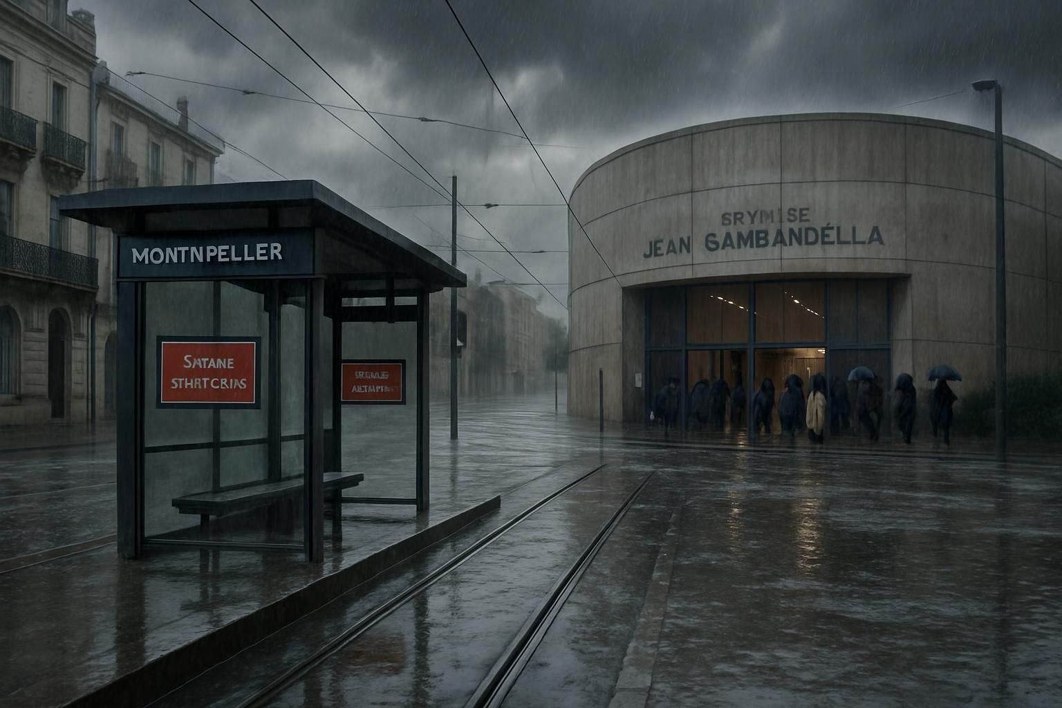 Montpellier faces severe weather: tram services suspended and Jean Gambardella gymnasium opened to accommodate the homeless