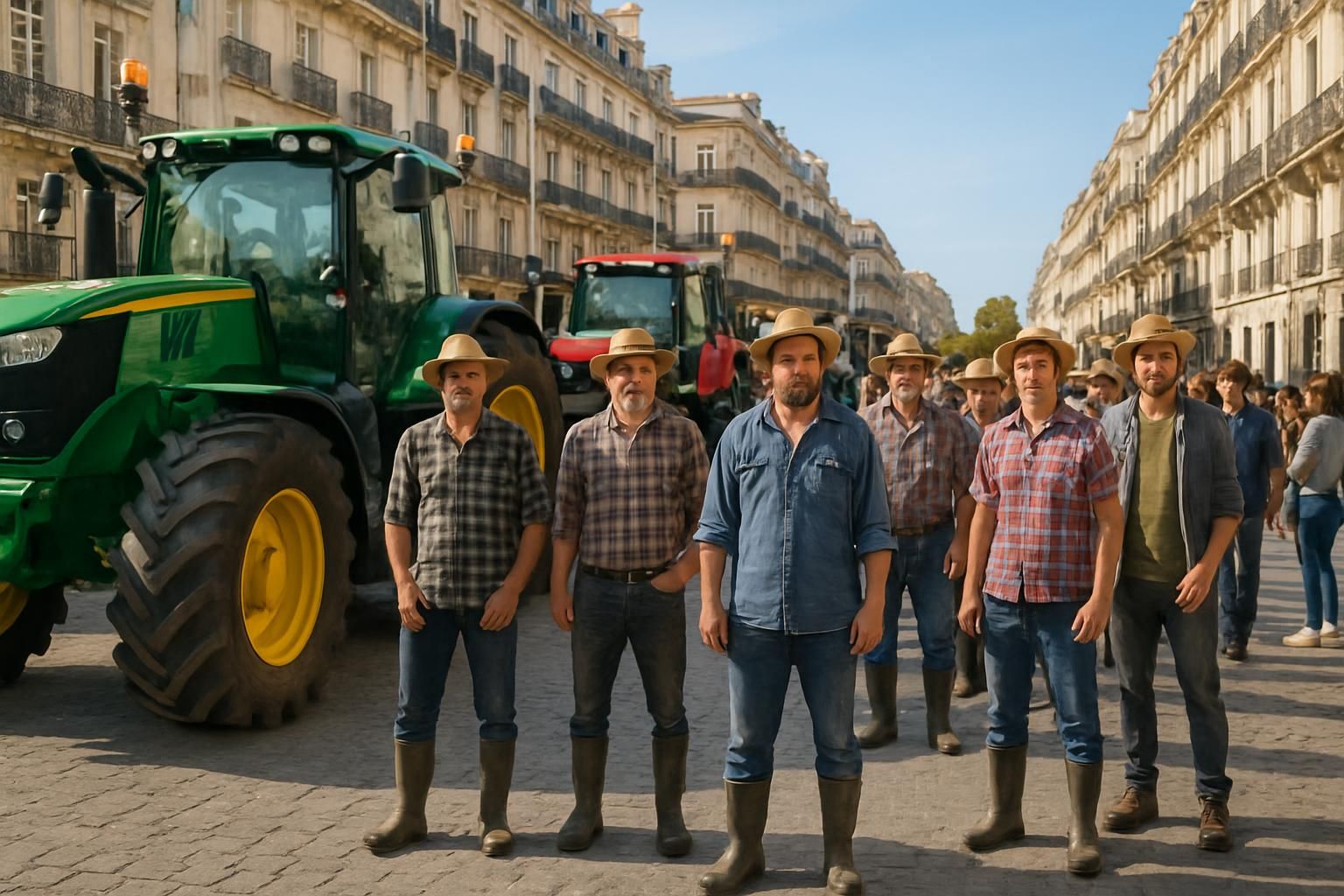 À Montpellier, tracteurs et agriculteurs unis pour faire entendre leurs revendications en plein centre-ville
