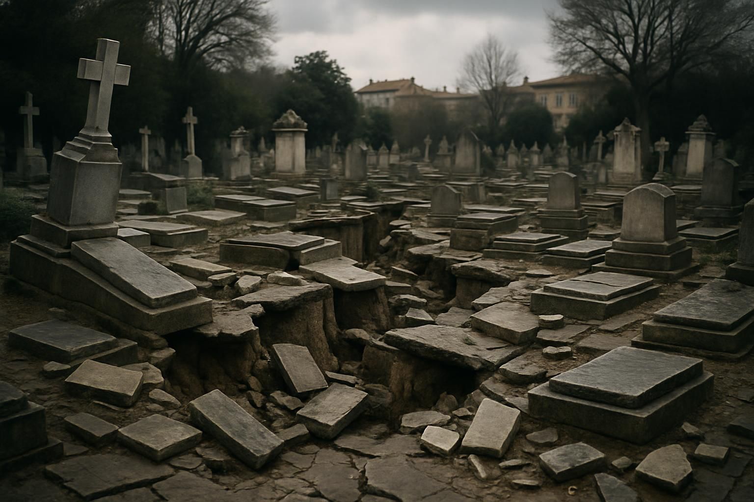 Worrying collapse: More than 300 graves in the Saint-Lazare cemetery in Montpellier affected